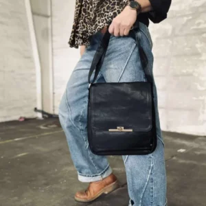 Elegante Schultertasche - Kalbsleder