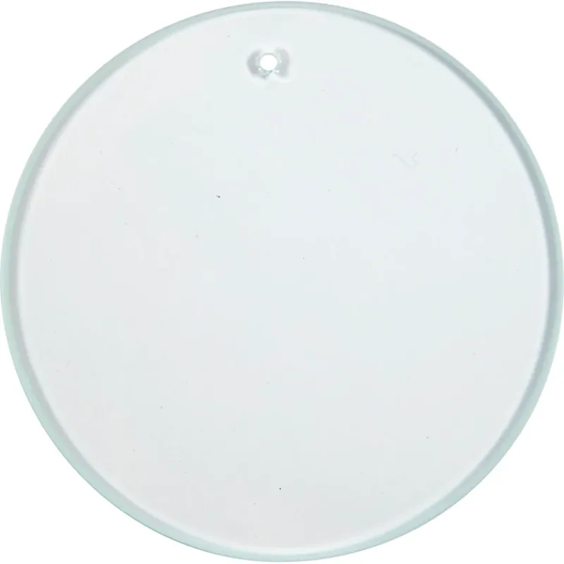Glass Plate, Round, dia. 7 cm, thickness 3 mm, 10 pc