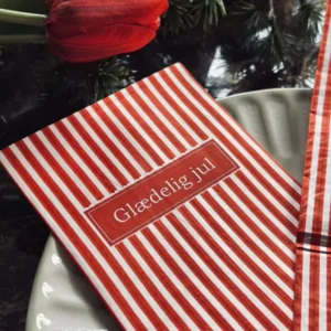 Servietten Weihnachten - 20 Stk. Rot gestreift