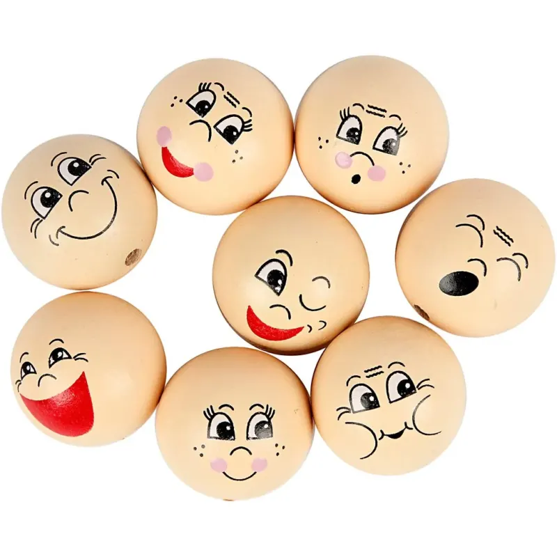 Heads, dia. 30 mm, light beige, 16 pc
