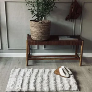 Bodenteppich Plüsch - 60x90 Beige