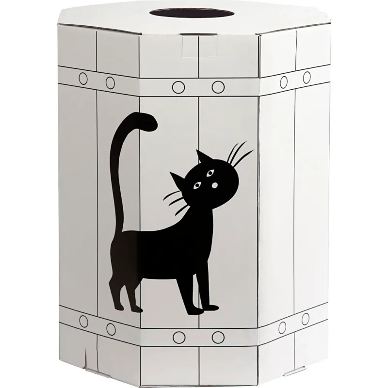 Carnival Barrel, printed, H: 39 cm, black