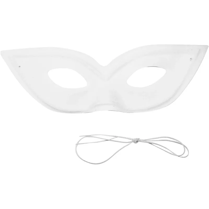 Mask, H: 7 cm, W: 20 cm, white, 12 pc