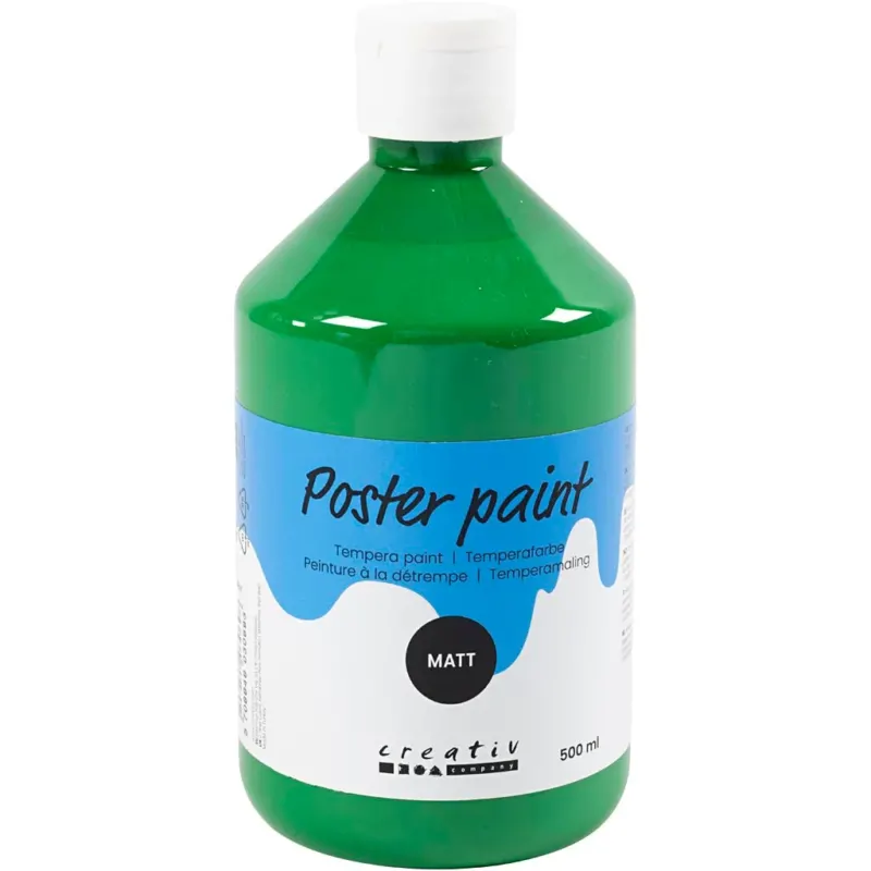 Poster paint Matte, dark green, 500 ml/ 1 bottle