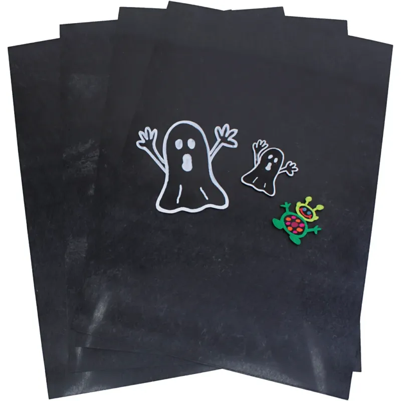 Shrink Plastic Sheets, A4, black, 10 sheet