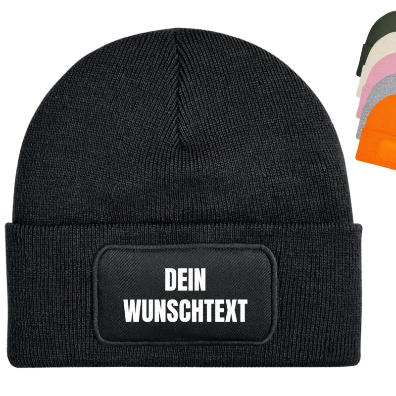 Bild: Personalisierte Beanie Mütze - Mit Wunschtext oder Name - Wollmütze als Cooles Geschenk.