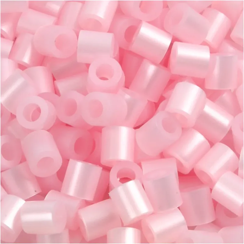 Fuse Beads, size 5x5 mm, hole size 2,5 mm, medium, rose mother-of-pearl (32259), 1100 pc