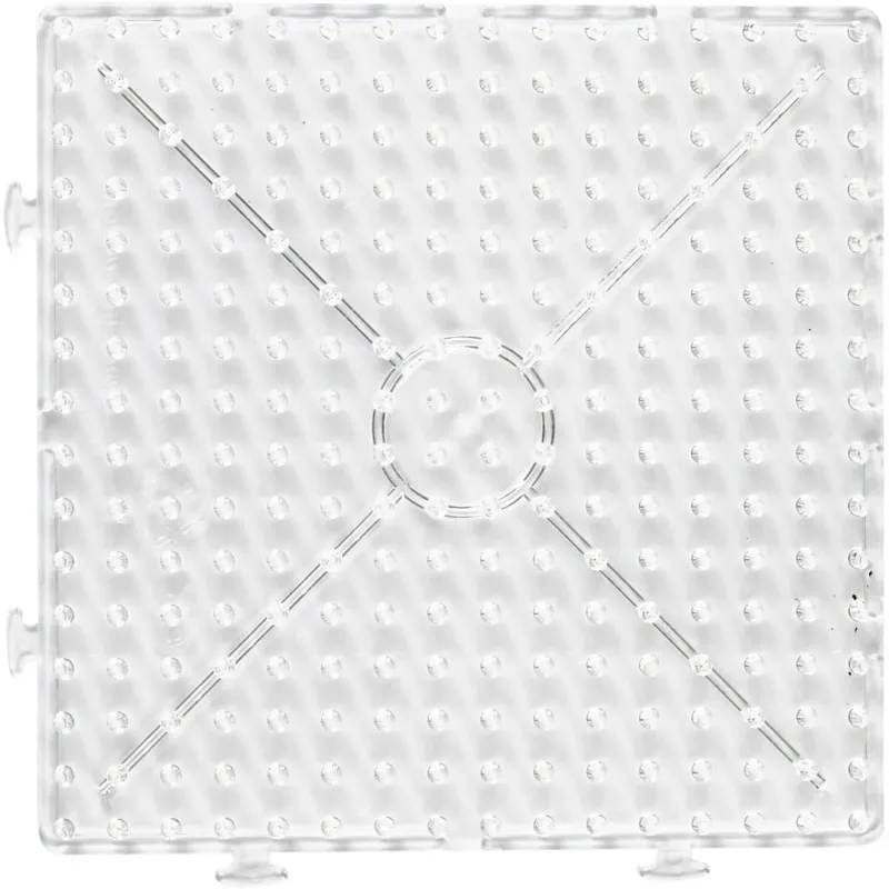 Peg Board, large square, size 15x15 cm, JUMBO, clear