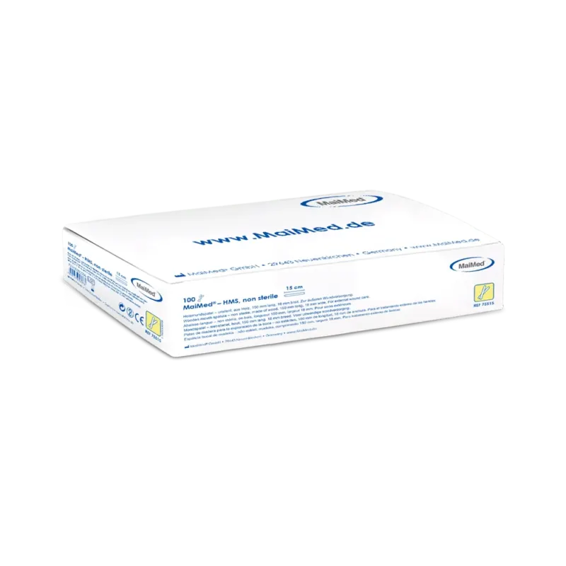 MaiMed - HMS unsteril Holzmundspatel, 15cm lang, 100 St./Box | Box (100 Stück)