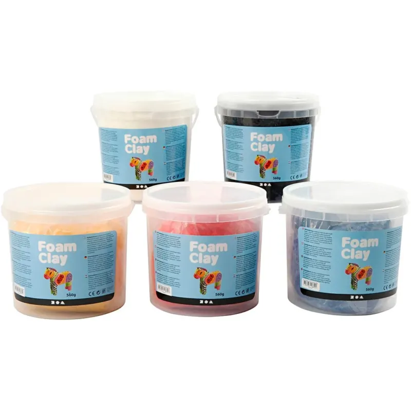 Foam Clay®, primary colours, 5x560 g