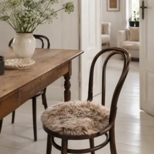 Sitzfell Ø 34cm - Taupe Lammfell