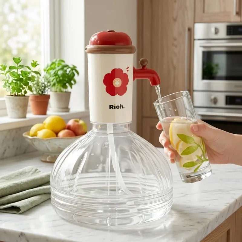 Retro Flower Automatic Water Bottle Dispenser - Image 0