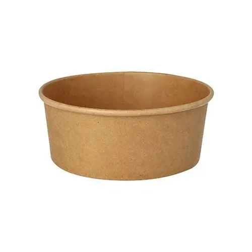 Die Starpak 50 Salatschalen sind runde, braune Papierschalen mit PE-Beschichtung und ohne Deckel. Diese umweltfreundlichen Schalen von Starpak haben leicht ausgestellte Seiten und eignen sich daher perfekt für Salate oder zum Servieren von Speisen zu jedem Anlass.
