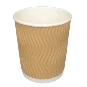 Coffee Cup 230cc 8oz Ø8 cm Ripple Kraft (500 pcs)
