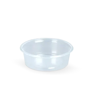 takeaware.nl Saus- en amusebakjes Rond bakje 50cc Ø70mm Transparant