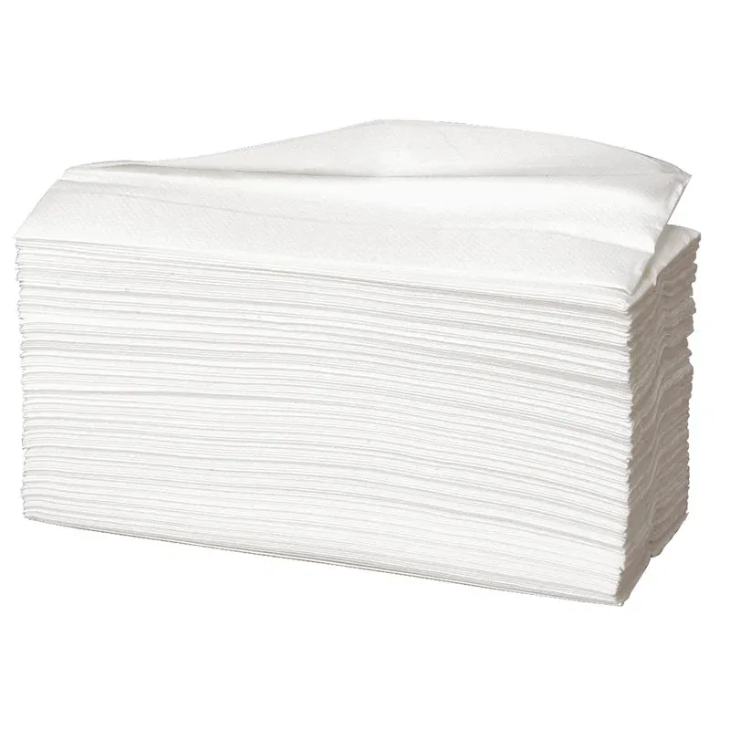 Eine Packung von 153 Abena Re-Seller GmbH Papierhandtüchern, 2-lagig, Weiß, je 23x31 cm, ist sauber gestapelt vor einem einfarbigen Hintergrund abgebildet.