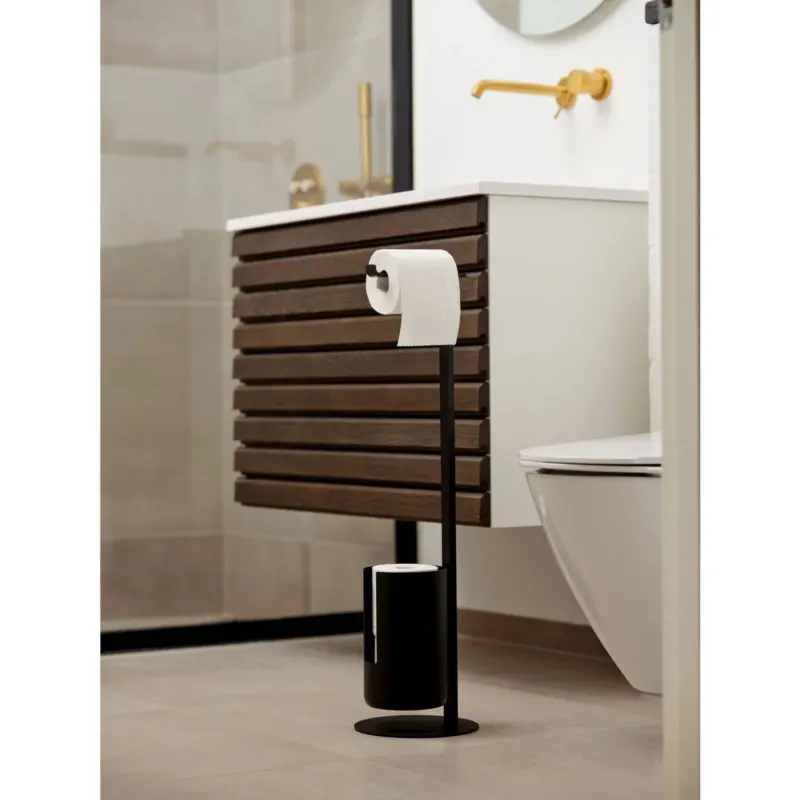 Toilettenrollenhalter Schwarz - Freistehend