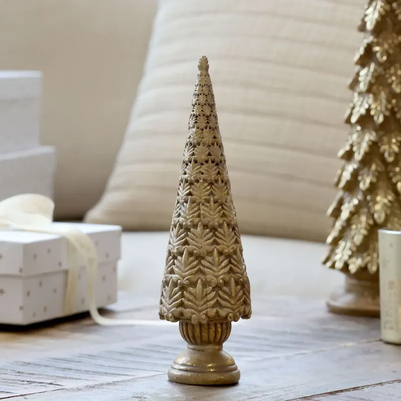 Weihnachtsbaum H20 cm - Messingfarben - Chic Antique