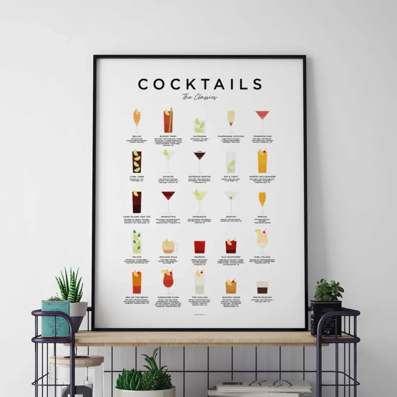 CLASSIC COCKTAILS - Poster 50x70 cm | Everlong Print
