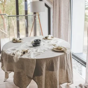 Wide Linen Tablecloth in 4 colors Epic Linen