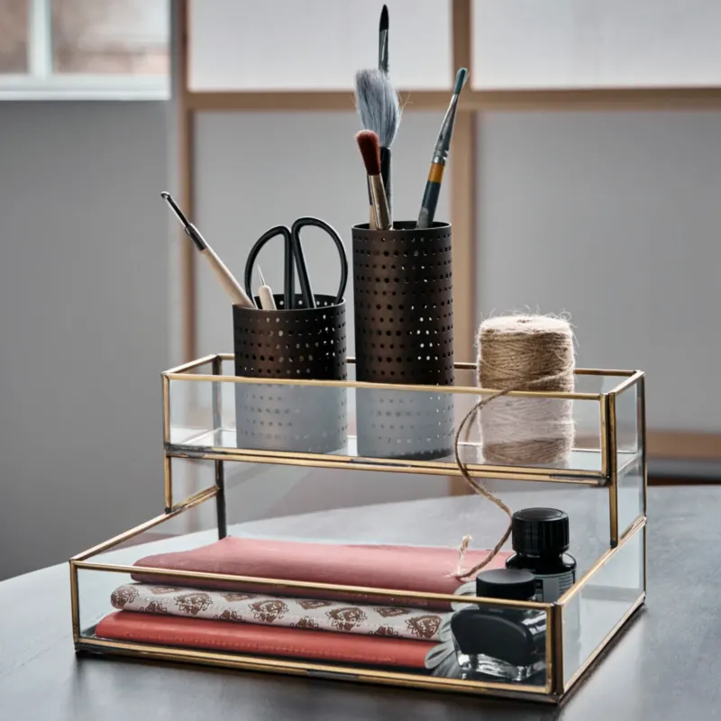 Organizer aus Glas/Messing - House Doctor