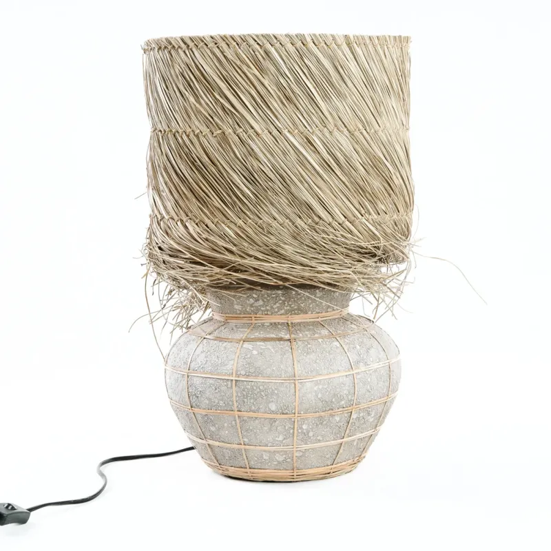 The LIPSI Table Lamp - Natural Concrete