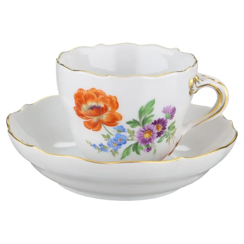 Mokkatasse Espressotasse mit Untere orange Annemone
