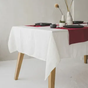 Natural Soft Washed White Linen Tablecloth Epic Linen