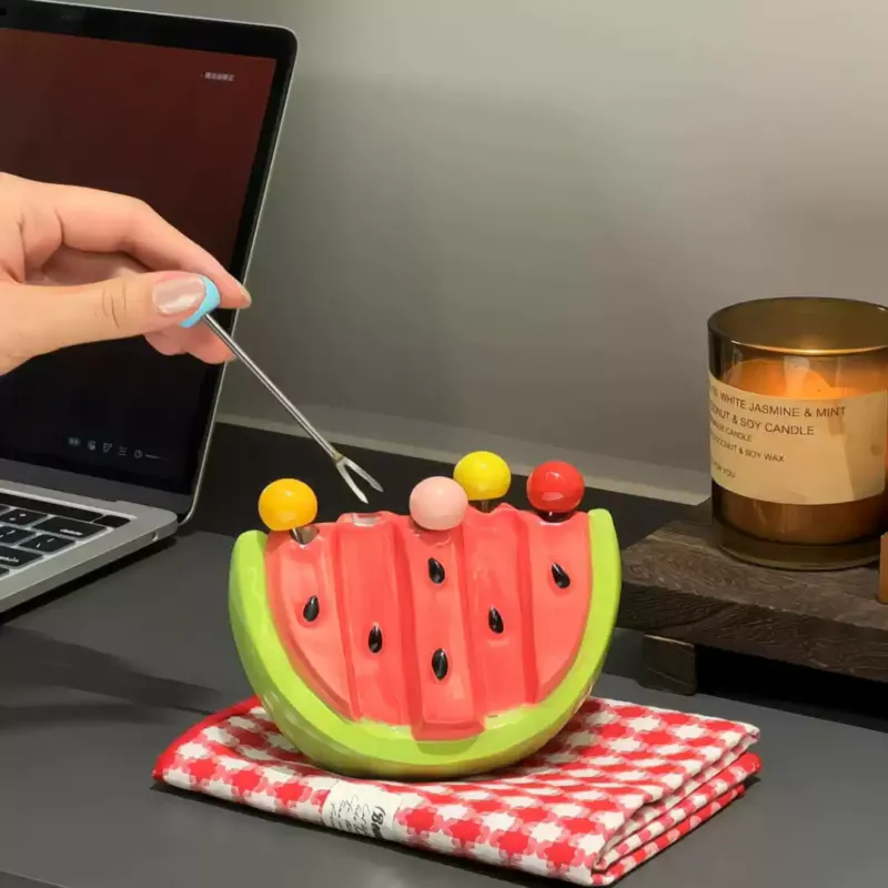 Watermelon Fruit Bite Sticks Fork Set - Image 0