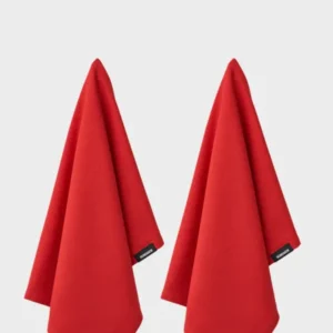 HUMDAKIN Bio Geschirrtuch - 2er Pack Organic Textiles 235 Rushing Red