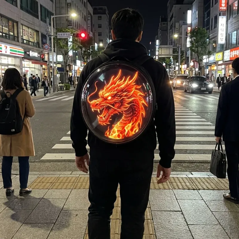 3D Hologram Fan Projector Portable Digital Backpack