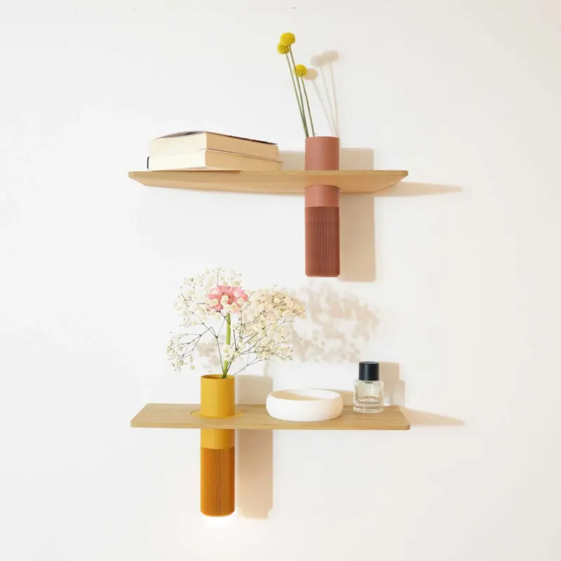 VASEBOARD M - Wandregalsystem mit modularer Vase - 3D Druck | vaseboard