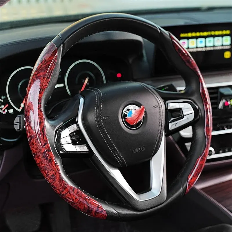 Non-Slip Wood Grain Car Wheel Cover - Image 0