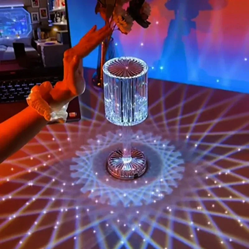 Diamond Glow Acrylic Touch Table Night Lamp - Image 0