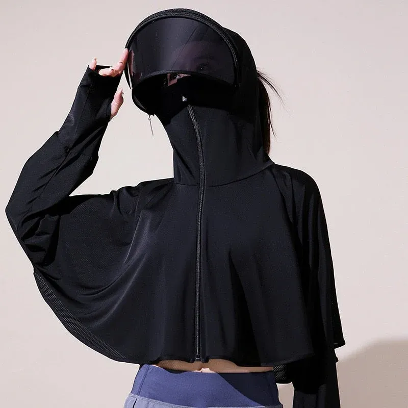 Ice Silk UV Protection Hooded Windbreaker Jacket - Image 0