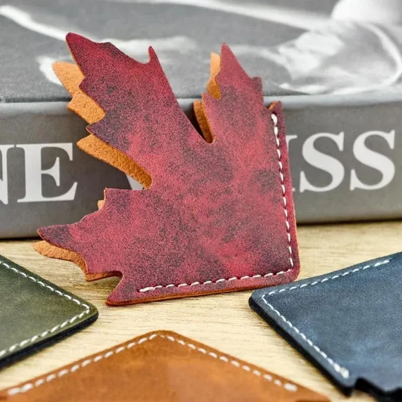 October Leaf Soft Leather Bookmark - Image 0