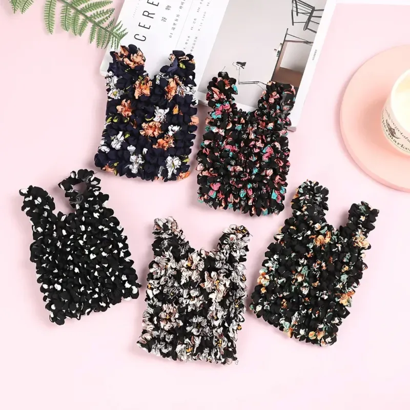 Floral Stretch Shopper Mini Elastic Bag - Image 0