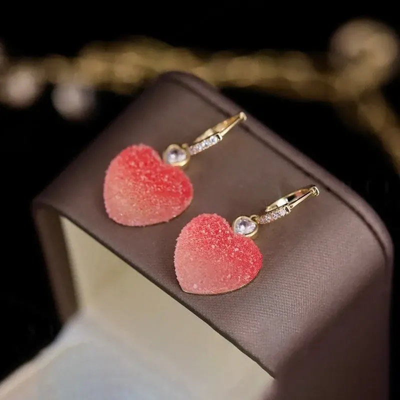 Cherry Lover Zircon Korean Style Earrings - Image 0