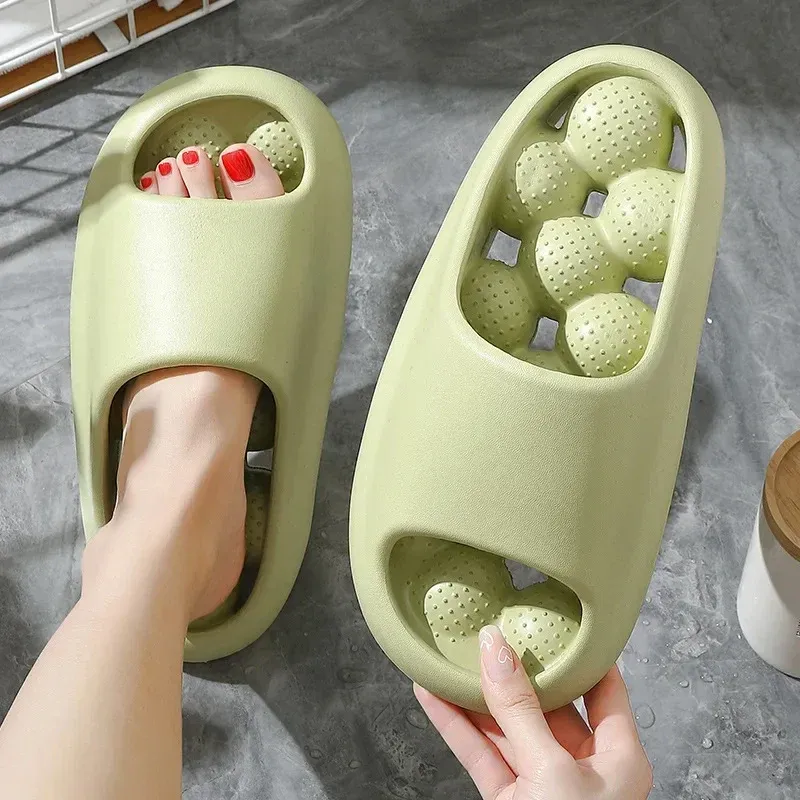 Bubble Arch Thick Sole Massaging Summer Slippers - Image 0