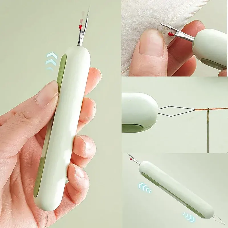 Dual-Purpose Needle Threader Seam Ripper Tool - Image 0