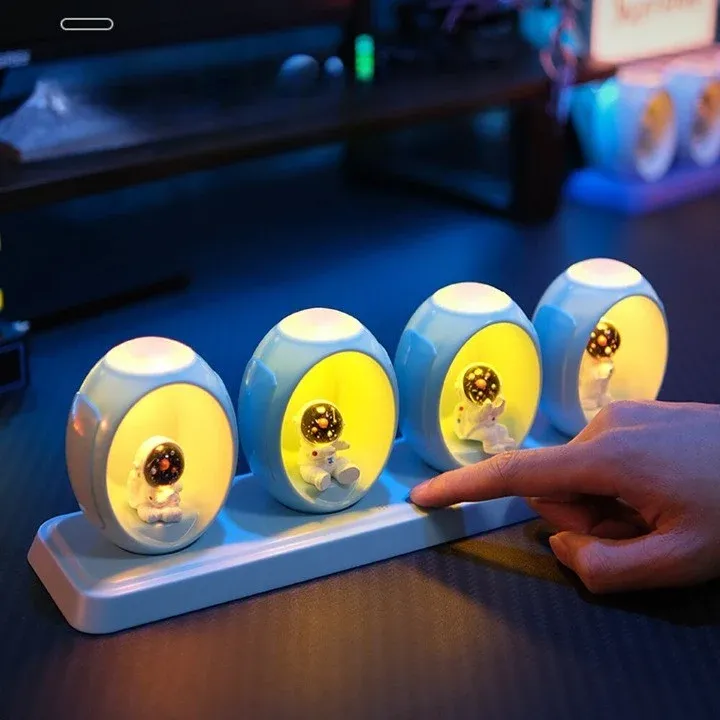Space Capsule Voice Control Colorful Night Lamp - Image 0