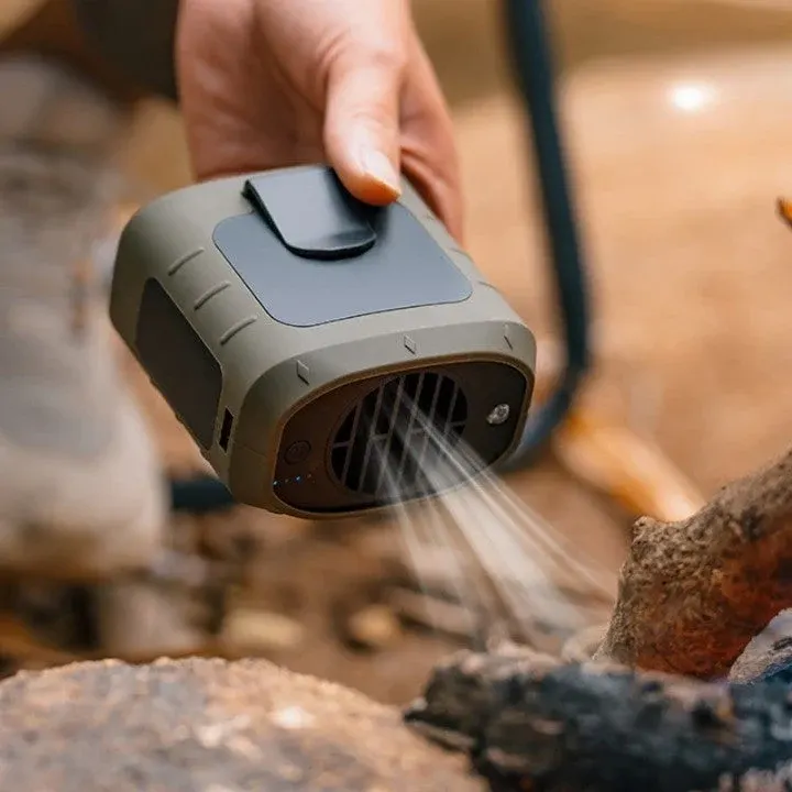 Camping Rechargeable Neck Fan Power Bank - Image 0