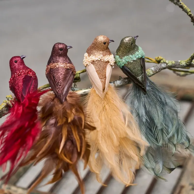 Vogel mit Clip 22 cm - Grün - Speedtsberg