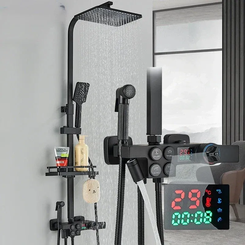 Thermostatic Digital Display Stylish Pressure Shower Set - Image 0