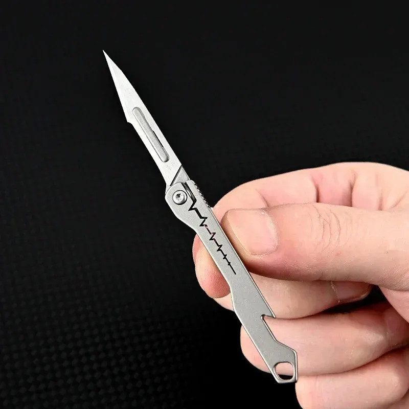 Titanium All-Purpose Foldable Sharp Cutter Knife - Image 0