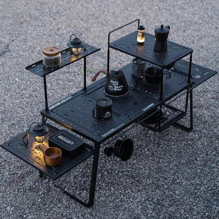 Carbon Steel Folding Multifunctional Easy Camping Table - Image 0