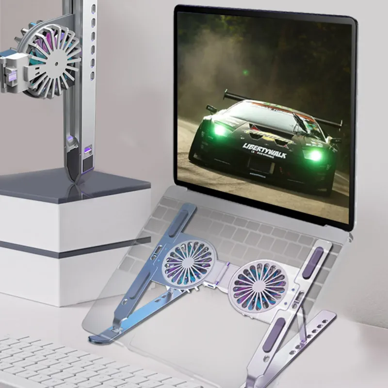 Foldable Dual Fan Laptop Cooler Stand - Image 0
