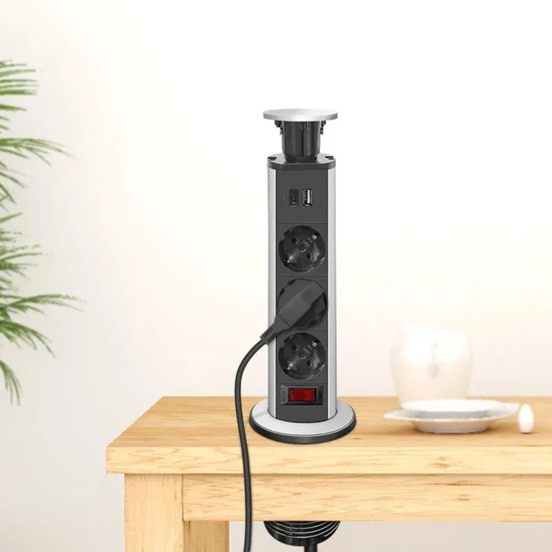 Cable Organizer Table Socket Pop-Up Power Strip - Image 0