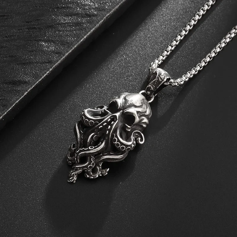 Gothic Skull Octopus Tentacle Necklace - Image 0