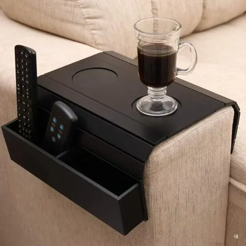 Minimalist Bamboo Sofa Armrest Organizer - Image 0